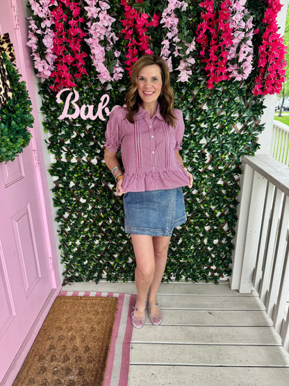 She’s A Gingham Girl Top