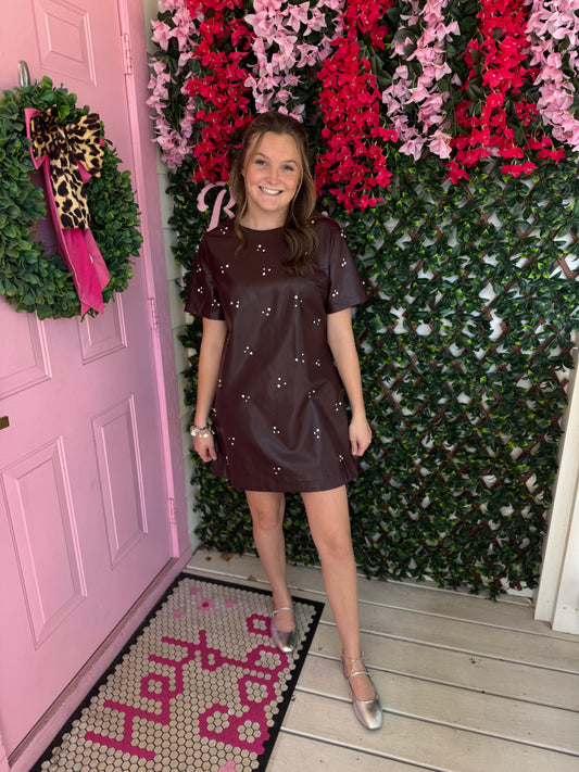 Chocolate Rhinestone Dress