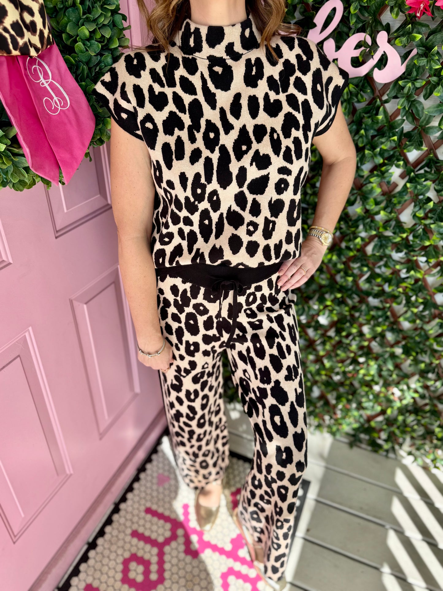 Luxe Leopard Sweater Set