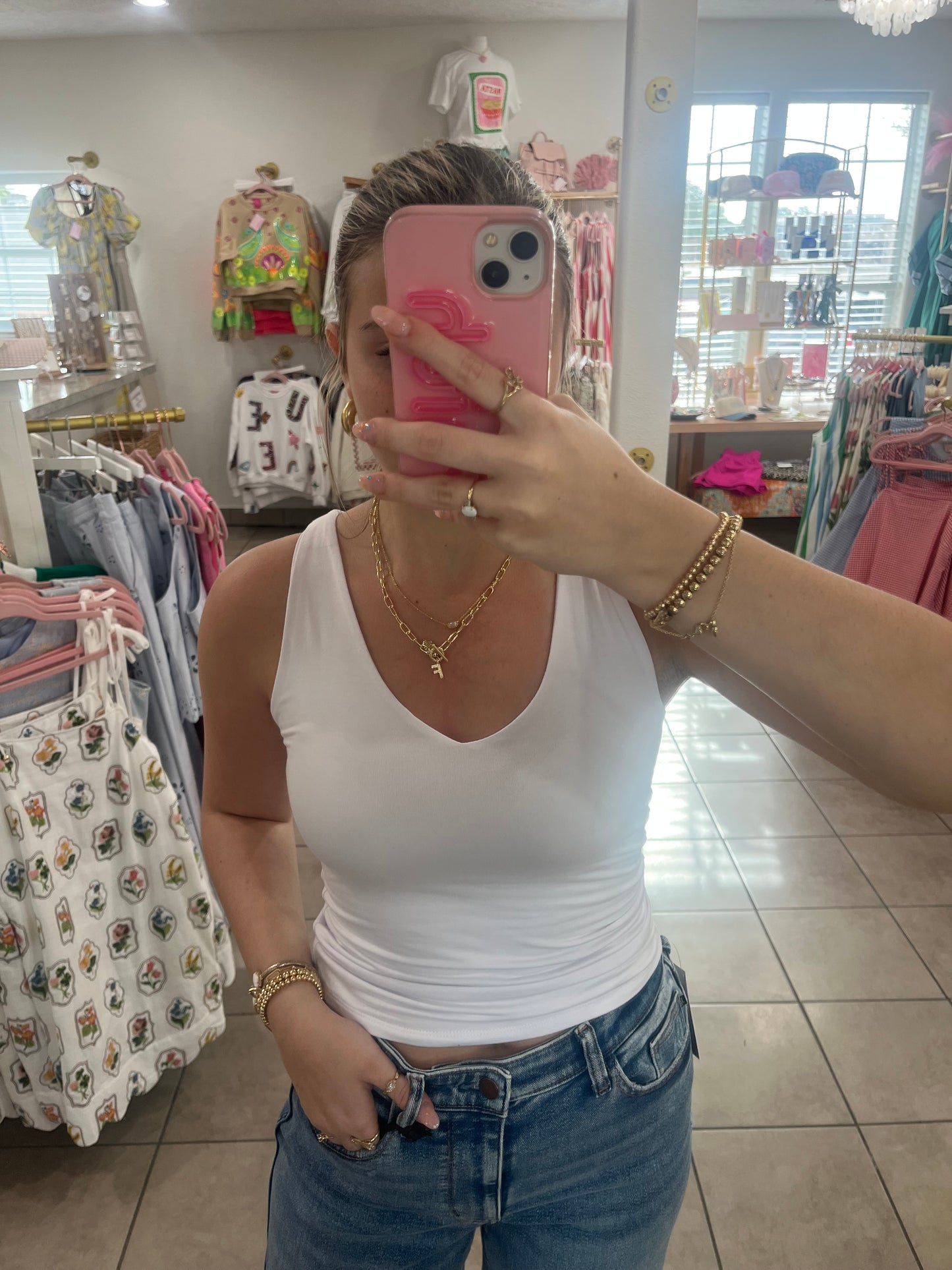 Bamboo V-Neck Basic Tank