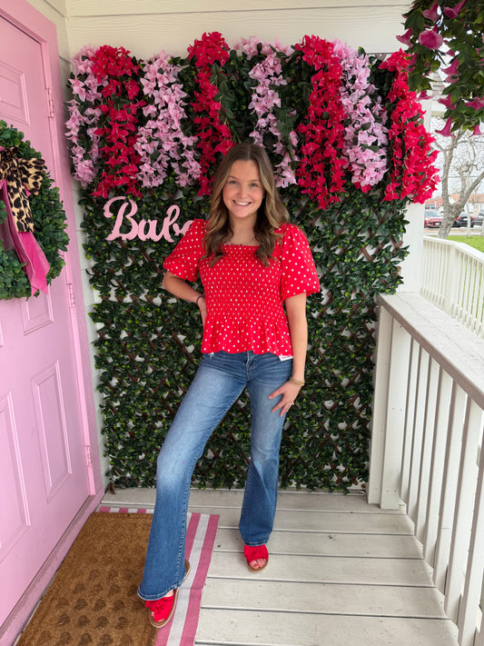 Red Polka Dot Cutie Top