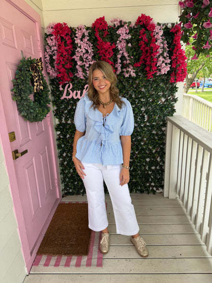Summer Muse Gingham Top
