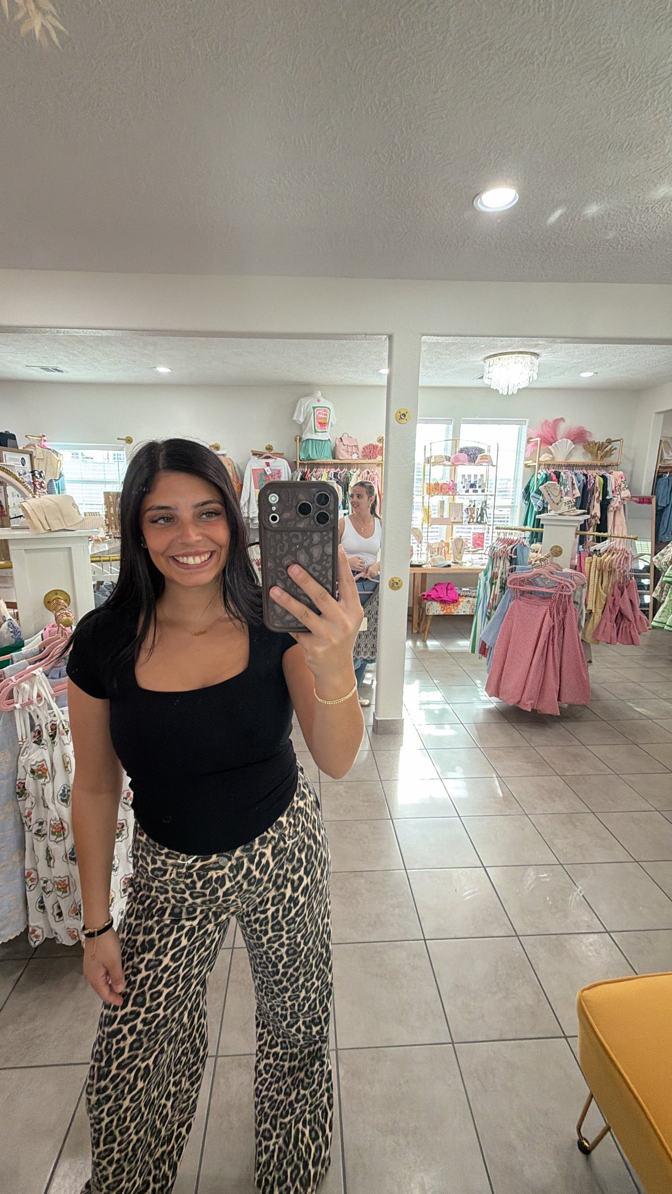 Bamboo Fitted Square Neck Tee