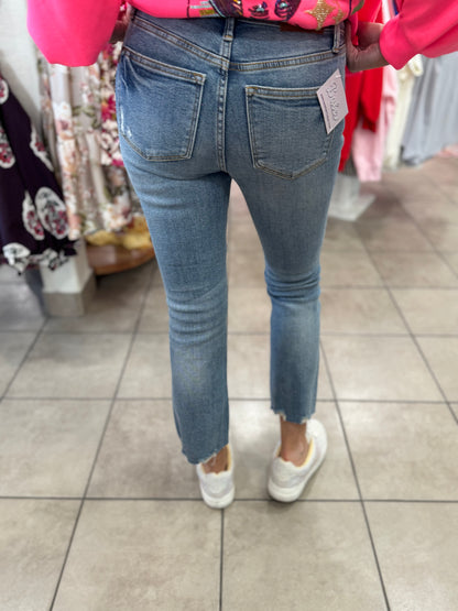 Judy Blue Vintage Wash Kick Flare Denim