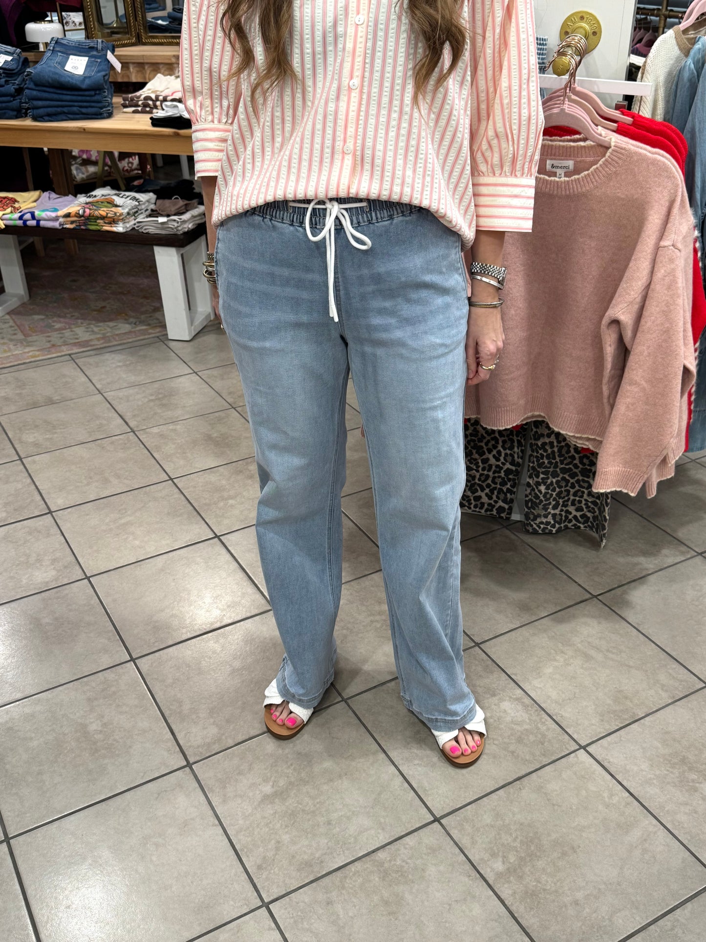 Mica Light Drawstring Denim