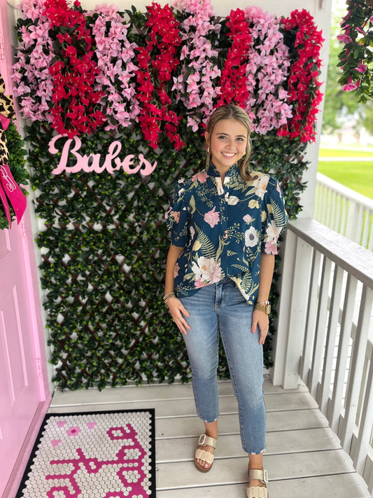 Ruffled up Floral Top