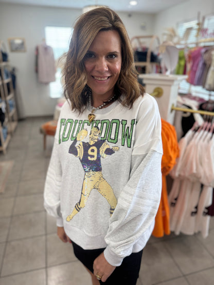 Queen Of Sparkles Touch Down Sweatshirt