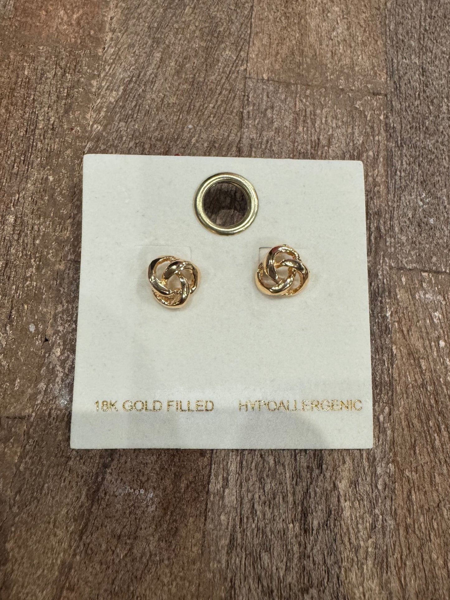 Smooth Gold Knot Studs