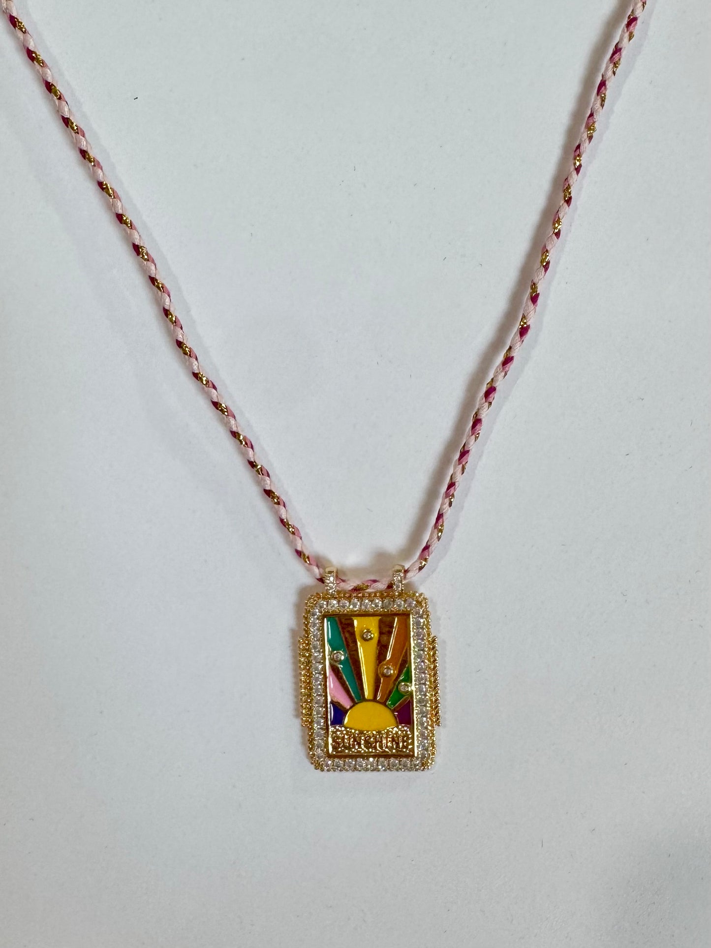 Corded Emblem Necklace