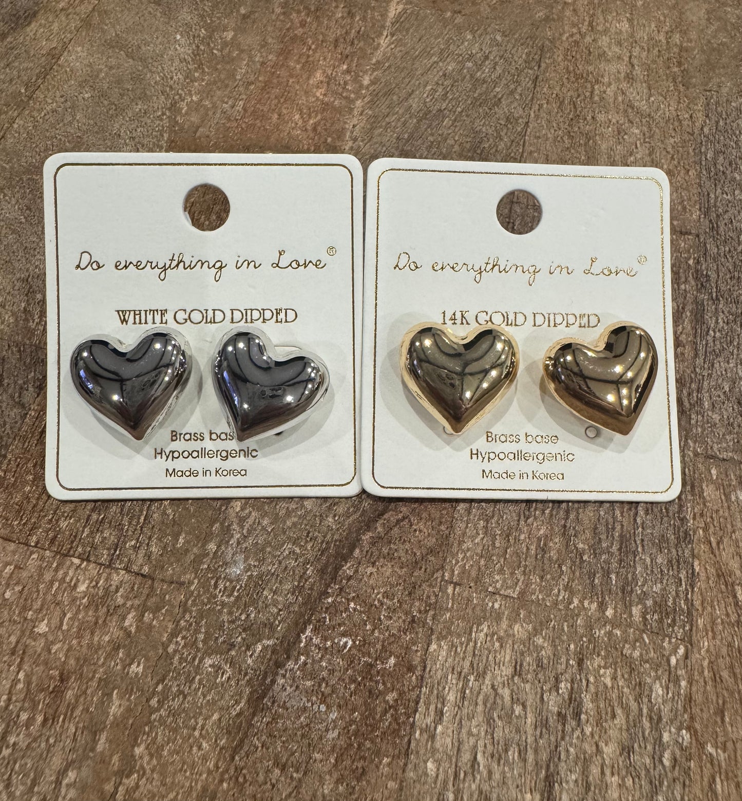 Puffy Heart Studs