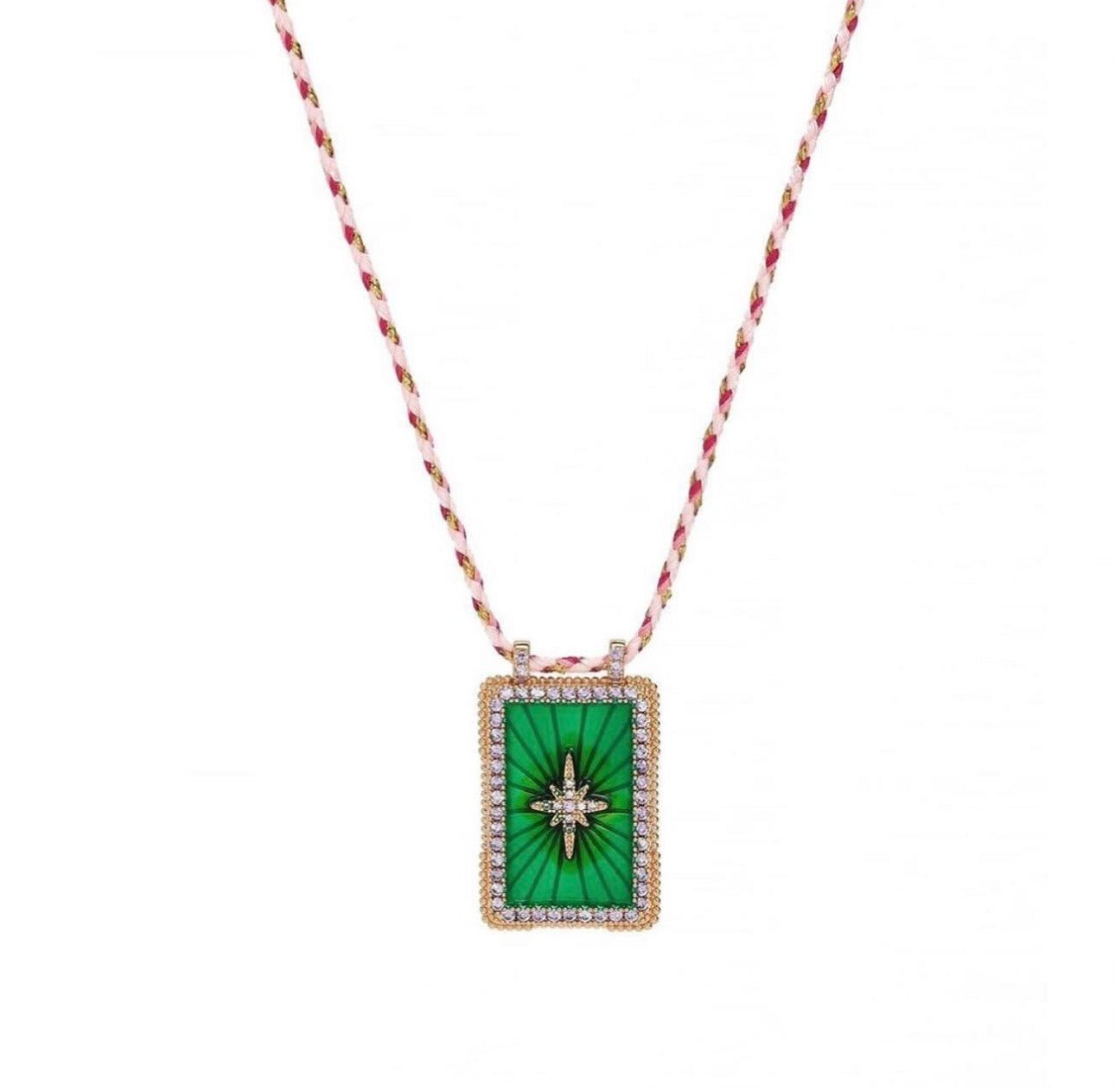 Corded Emblem Necklace