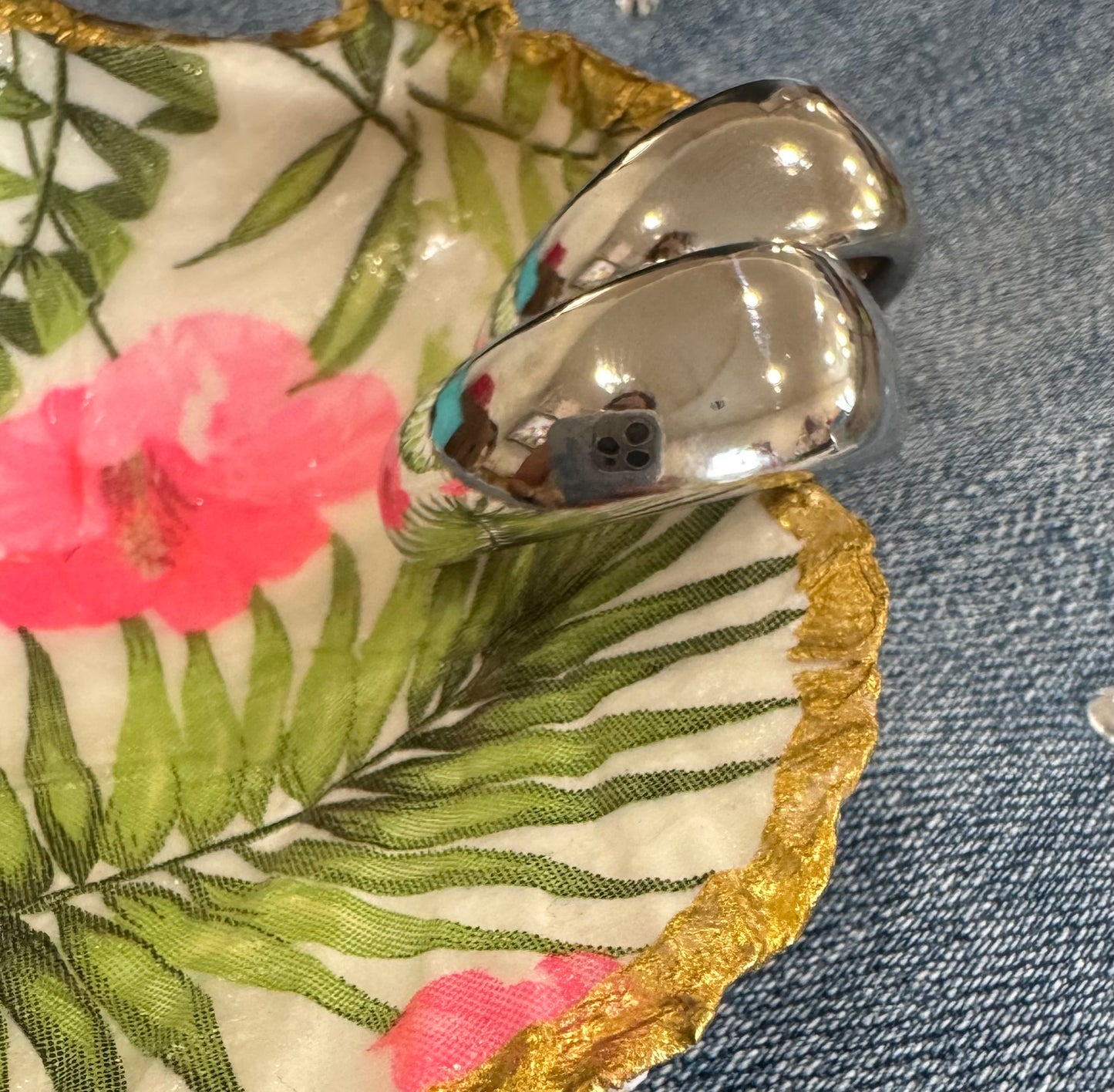 Wide Silver Hoops
