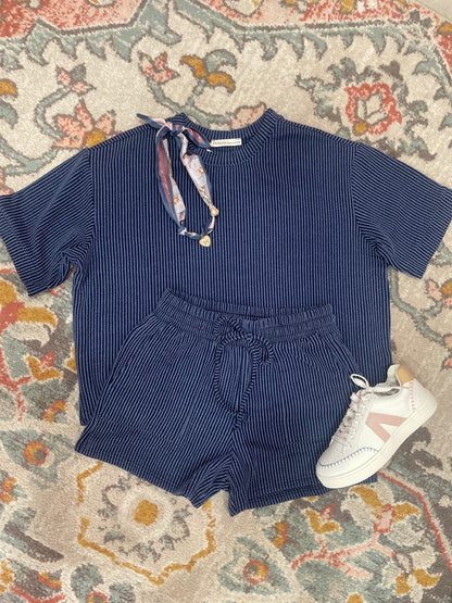 Becky Ribbed Short Set - Restock