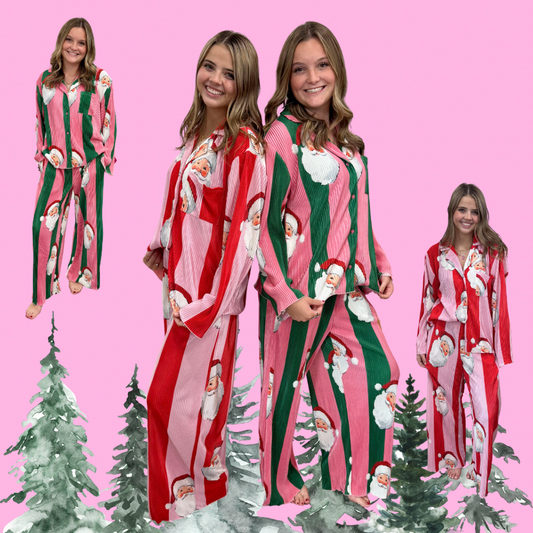 Pleated Santa Pajamas