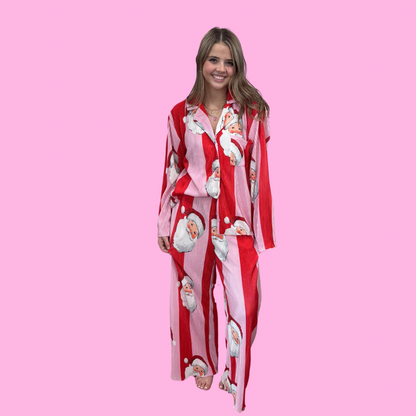 Pleated Santa Pajamas