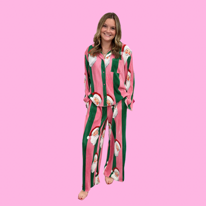 Pleated Santa Pajamas