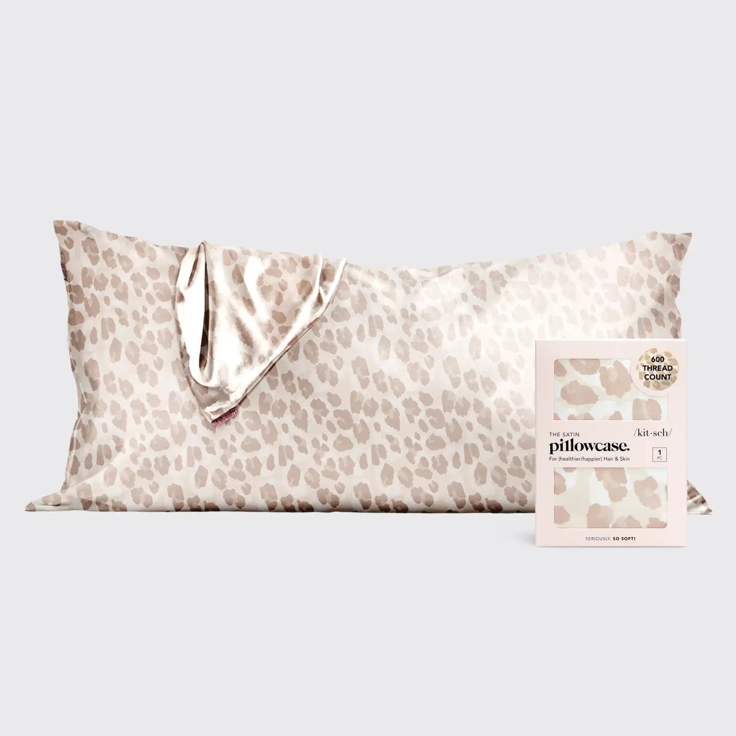 Kitsch Satin Pillowcase - King - Leopard