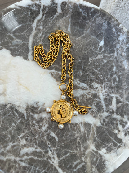 Chansuttpearls Pearl Coin Necklace