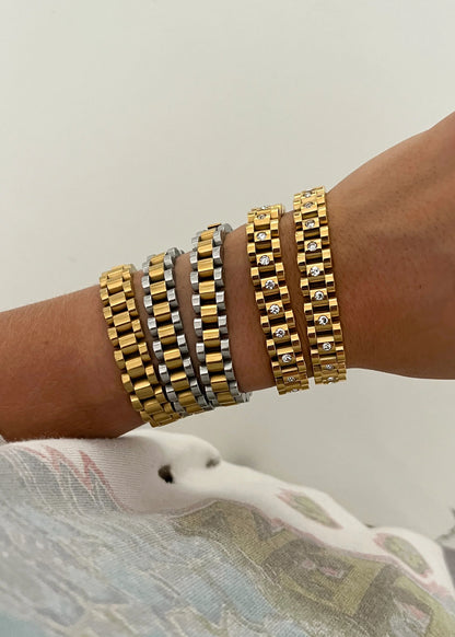 Chansuttpearls Diamond Watch Band Bracelet