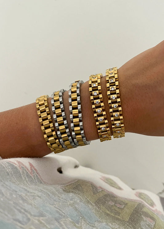 Chansuttpearls Diamond Watch Band Bracelet
