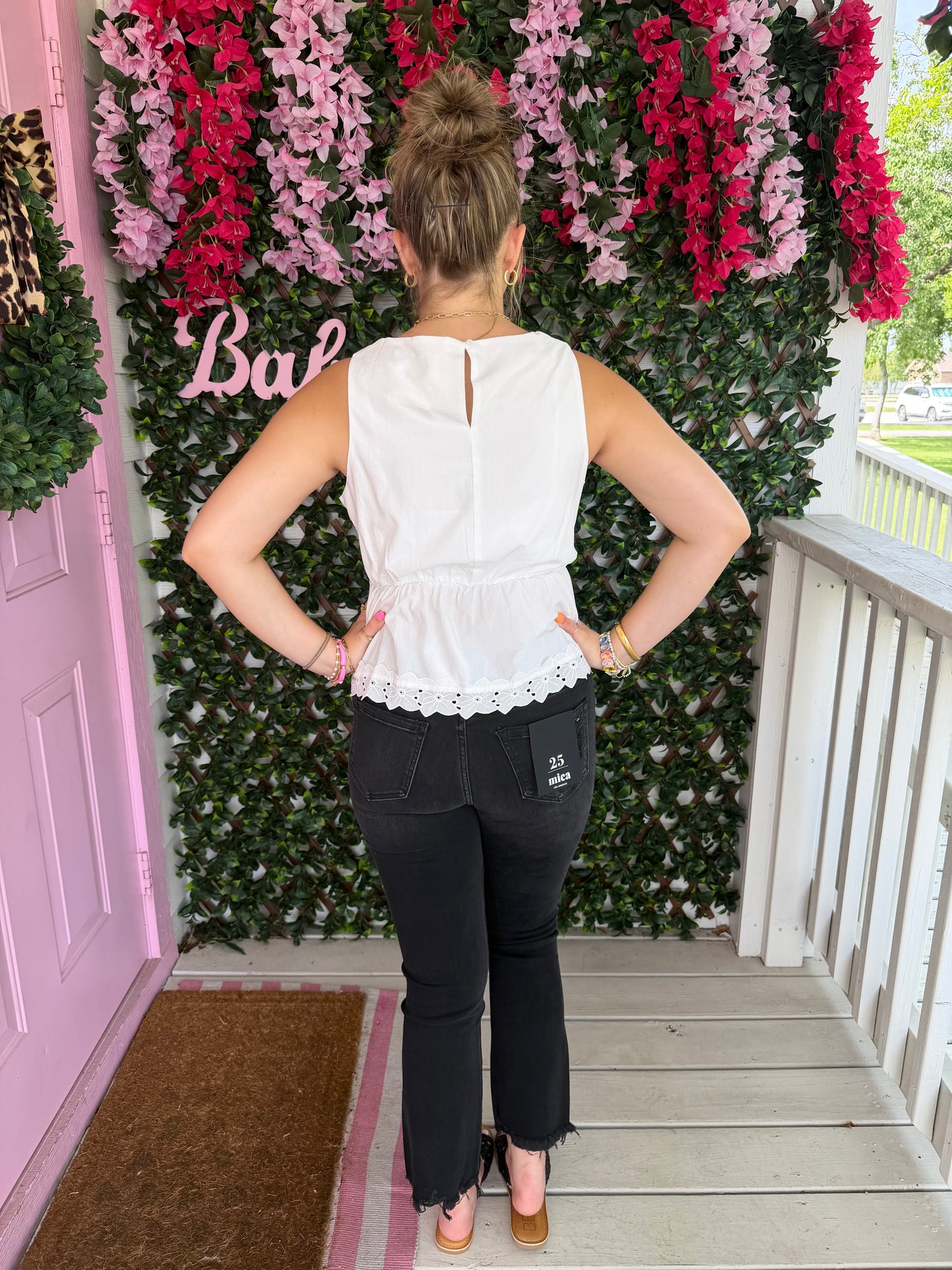 Mica Nolana HR Crop Flare Denim