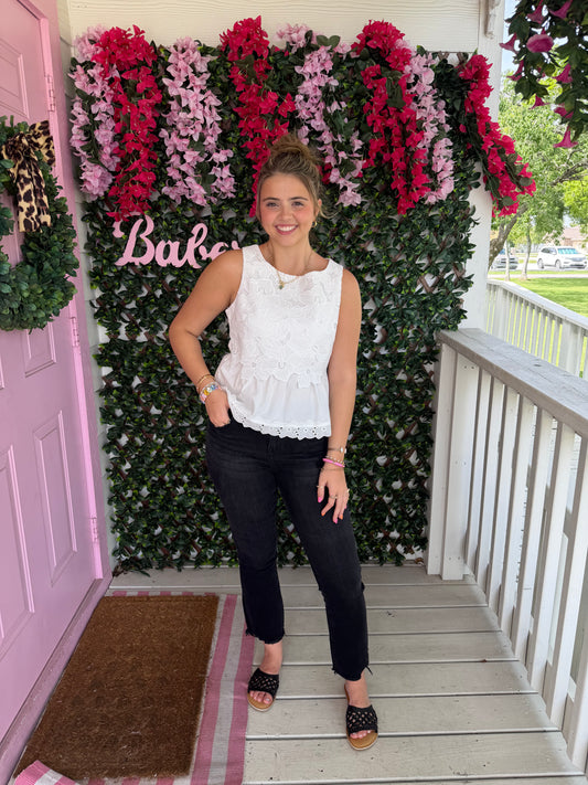 Mica Nolana HR Crop Flare Denim