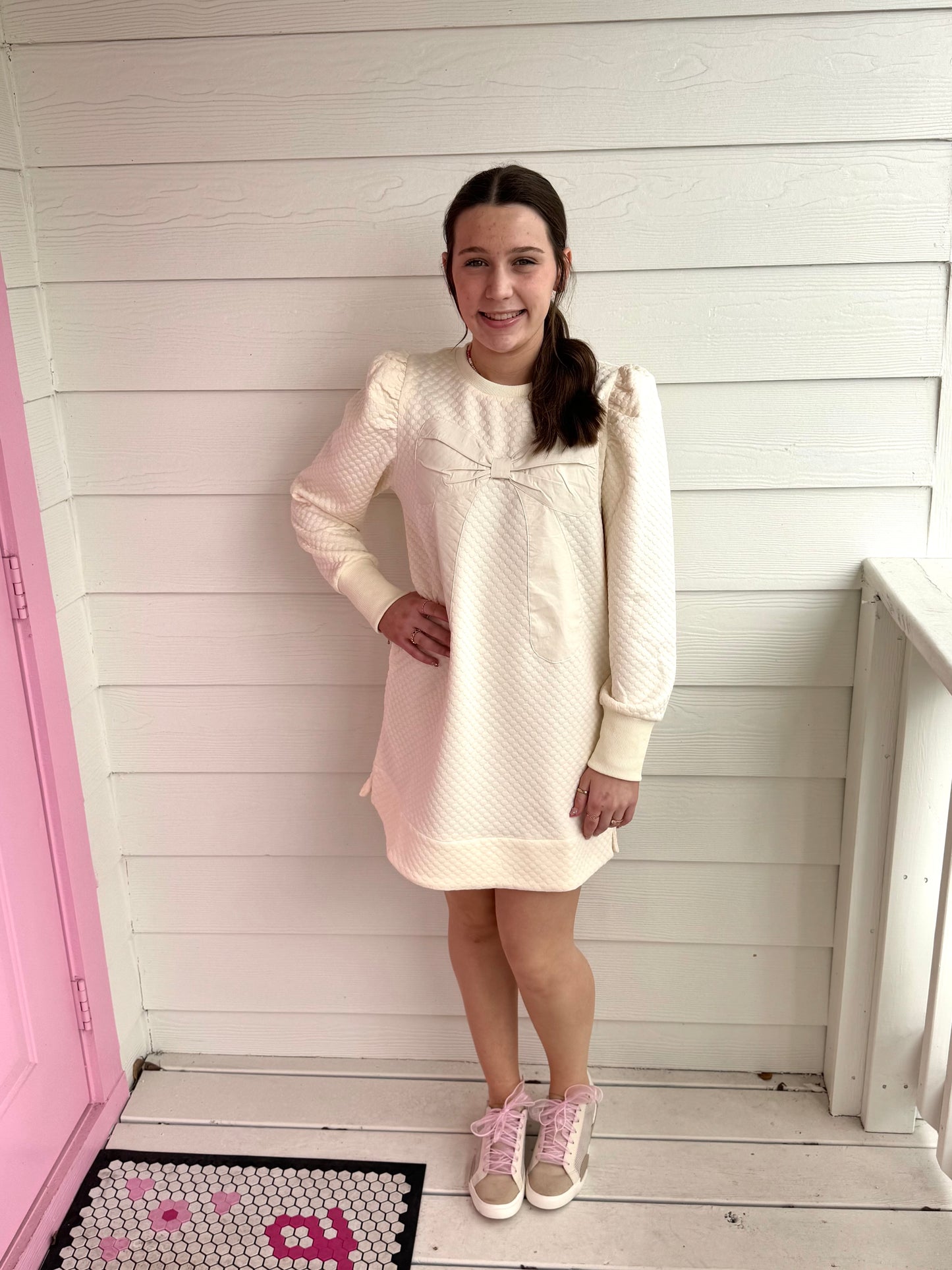 Ivory Bow Dress