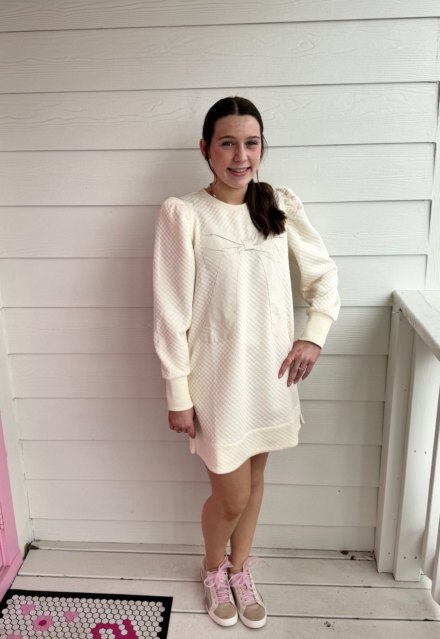 Ivory Bow Dress