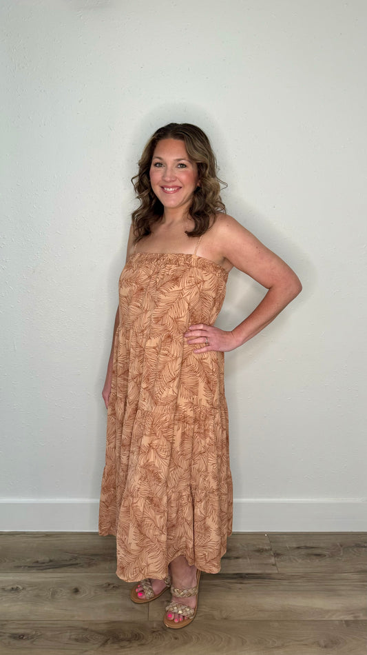 Neutral Tropical Leaf Maxi