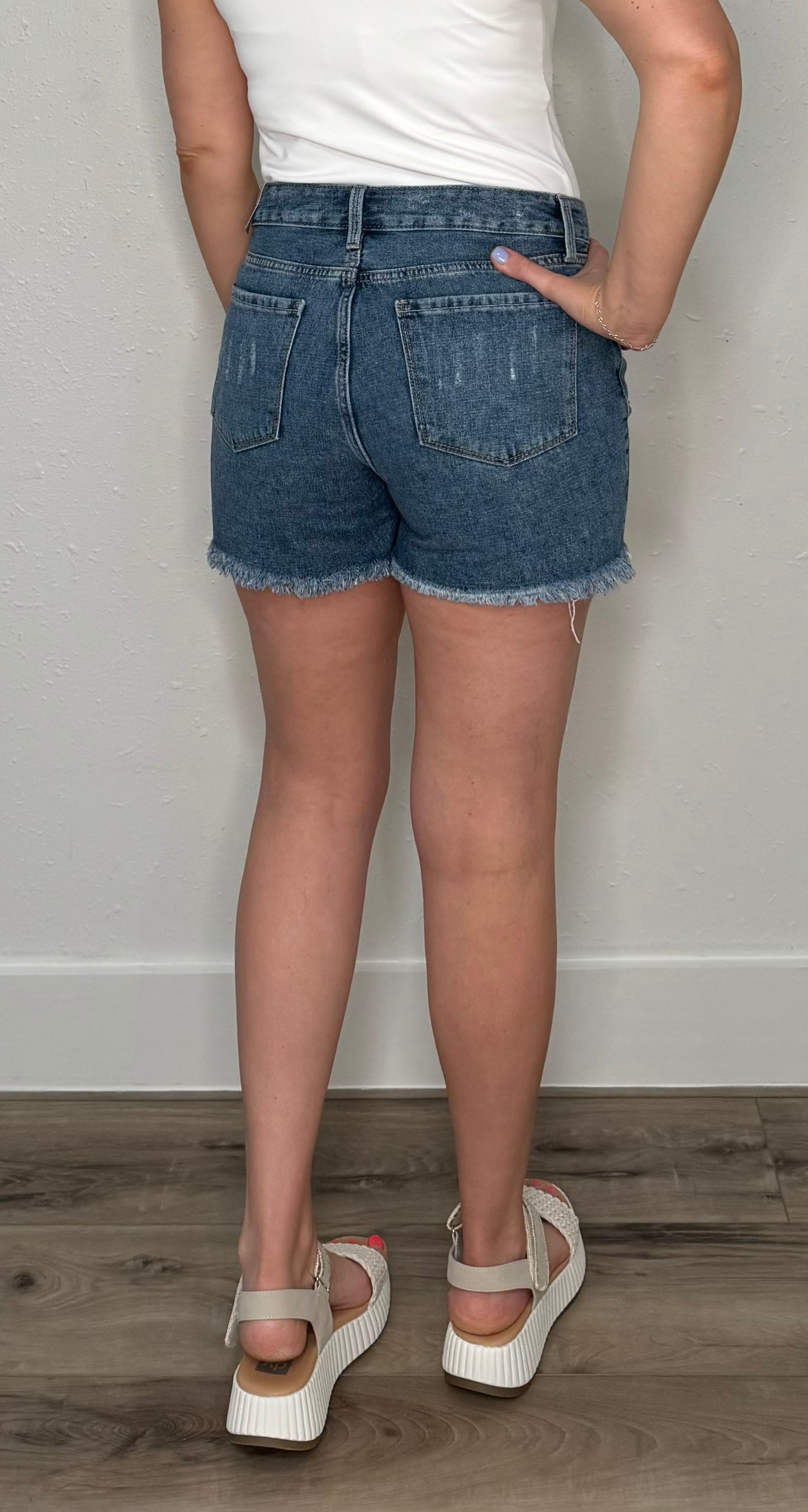 Cat Scratch Denim Shorts