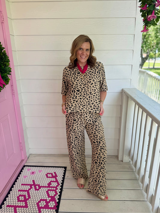 Textured Leopard Set